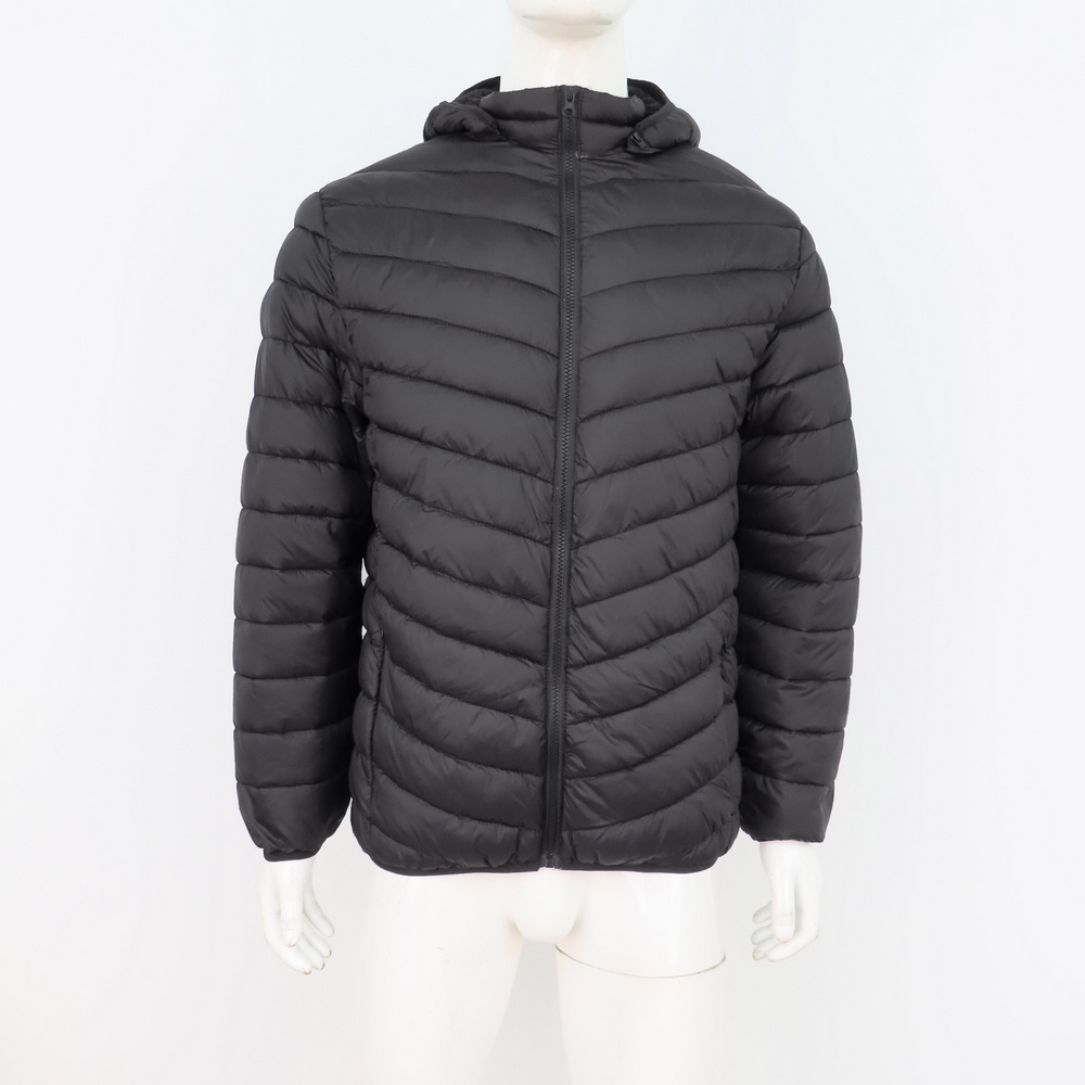 Men's puffer jacket (fleece lining,hoody)