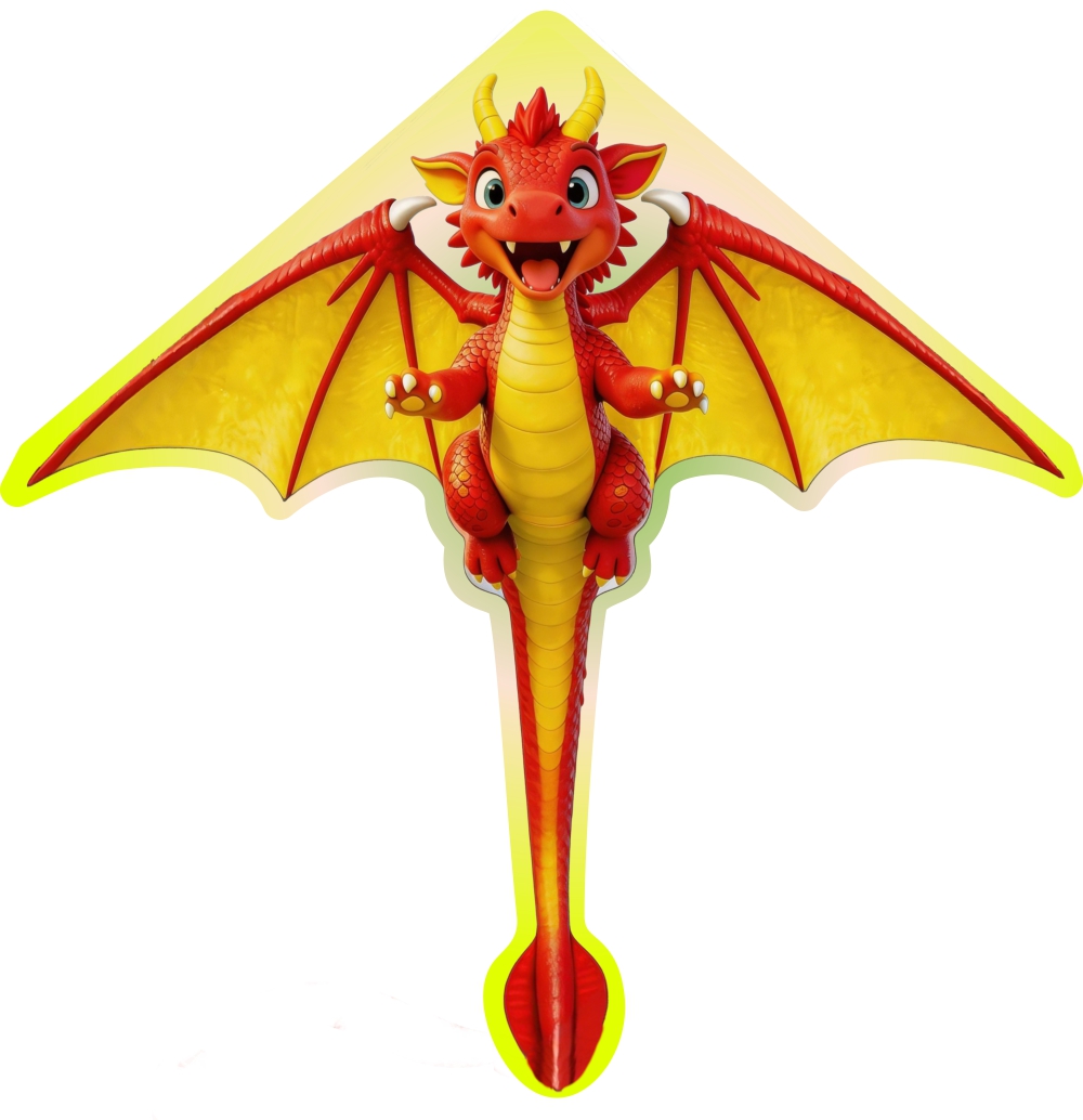 yellow dinosaur kite