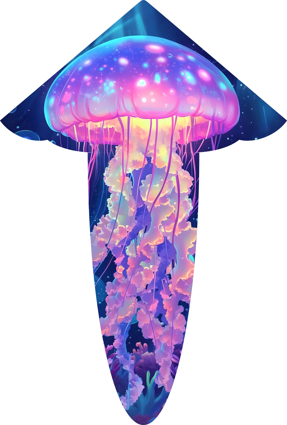 bule jellyfish kite