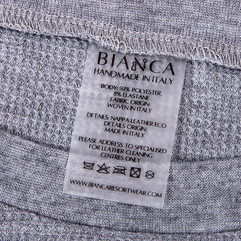 Eco-friendly TPU printed labels washable and waterproof care labels for swimwear and sportswear