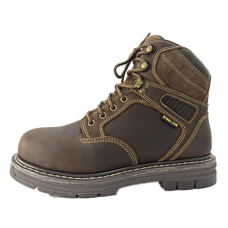 6“Goodyear welted steel toe/EH leather safety boots