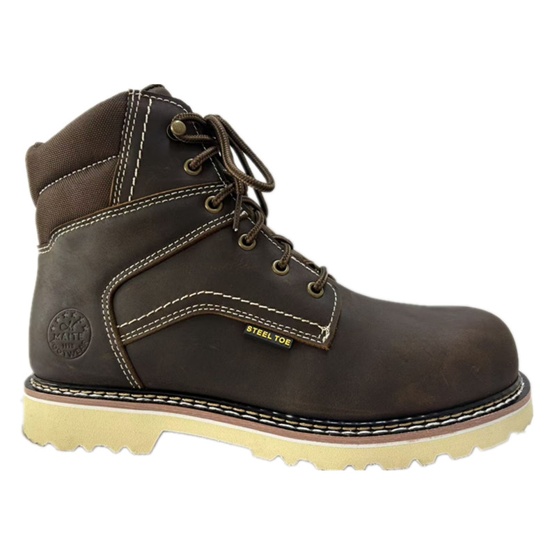 6“Goodyear welted steel toe/EH leather safety boots