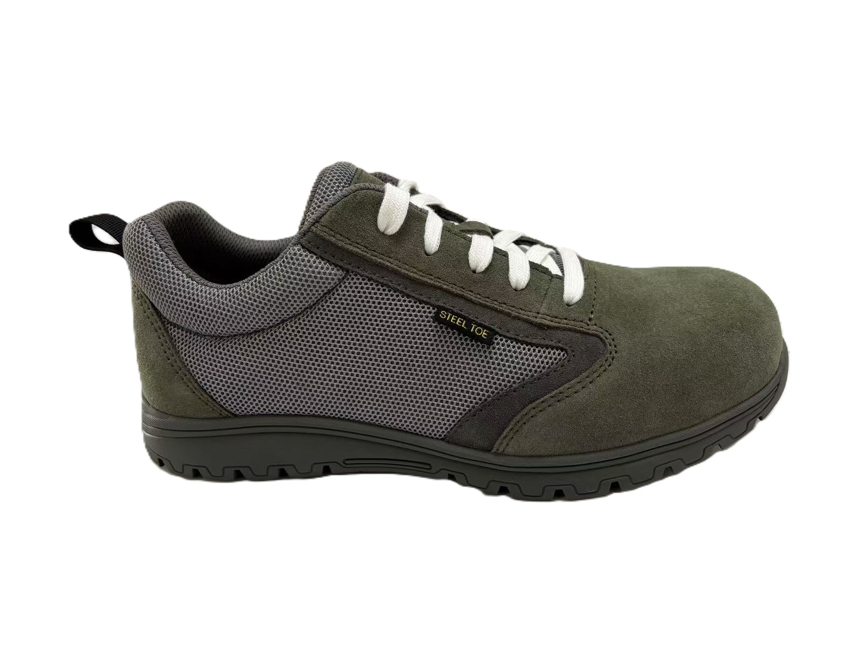 4“Cemented steel toe/EH leather and nylon fabric upper safety shoes