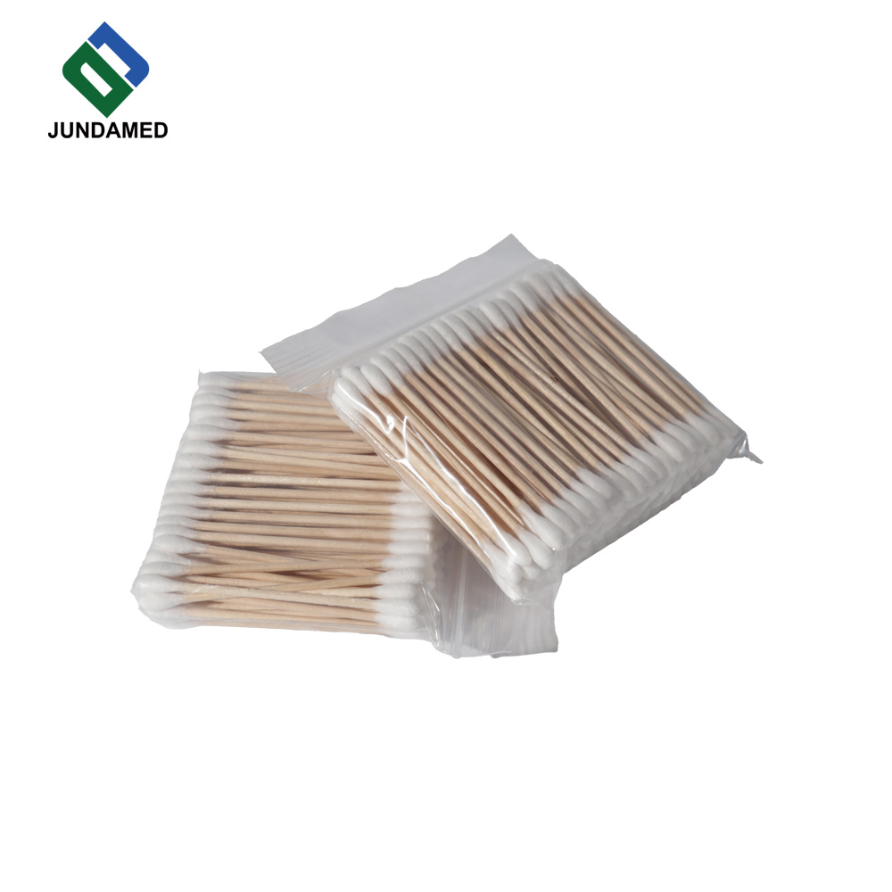 Medical Cotton Swabs, Disposable Double-ended Cotton Buds, for Wound Cleaning and Disinfection