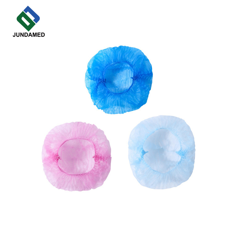 Non-woven Bouffant Cap, Breathable & Dustproof, Disposable Hair Cover for Medical & Industrial Use