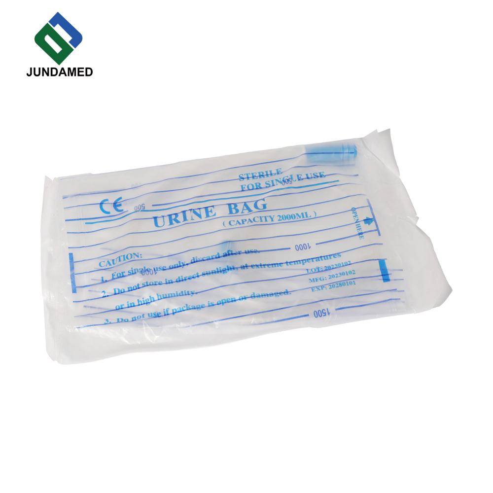 JUNDAMED Urine Bag, push-pull outlet type for medical urine collection