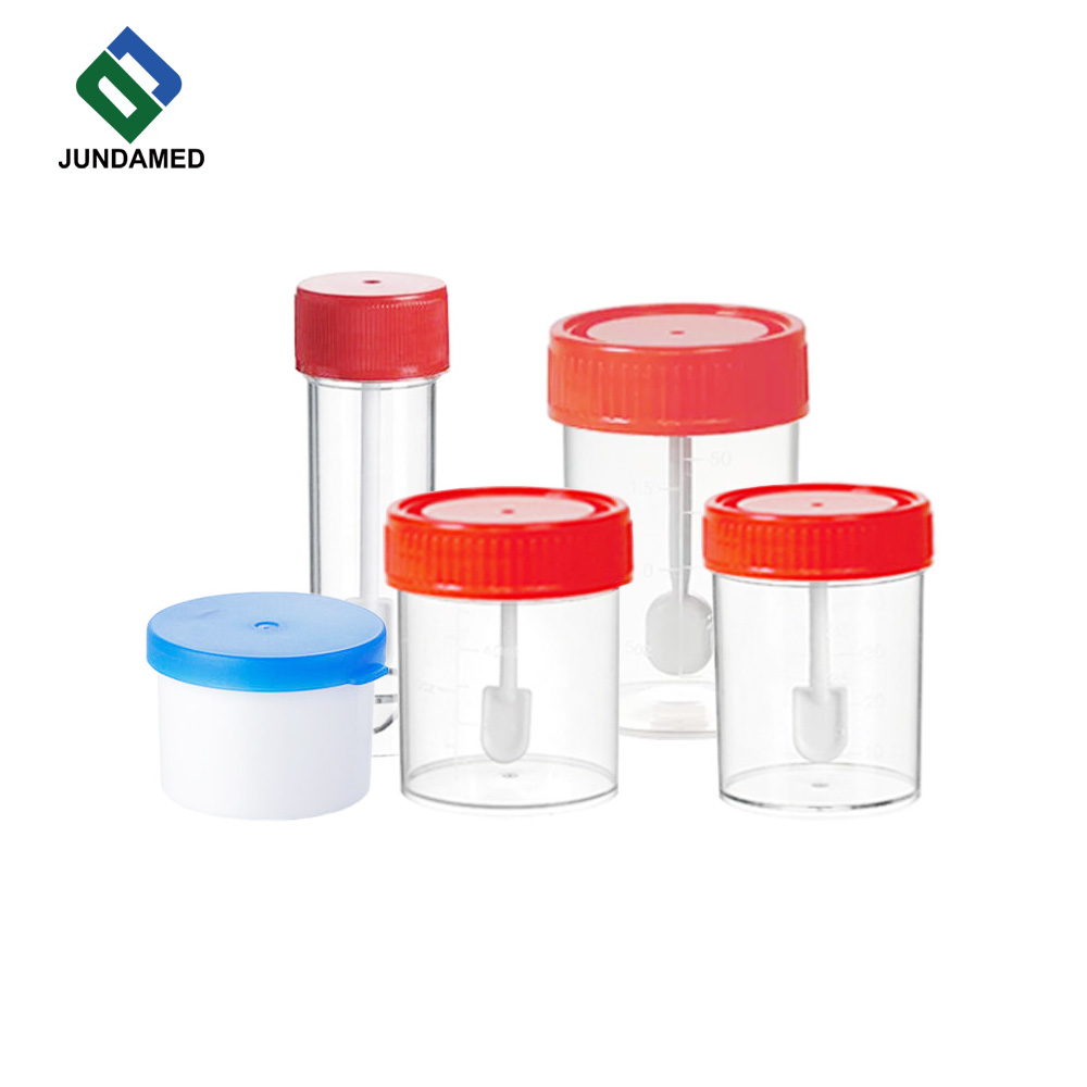 JUNDAMED Urine Container, disposable transparent cup for medical sample collection