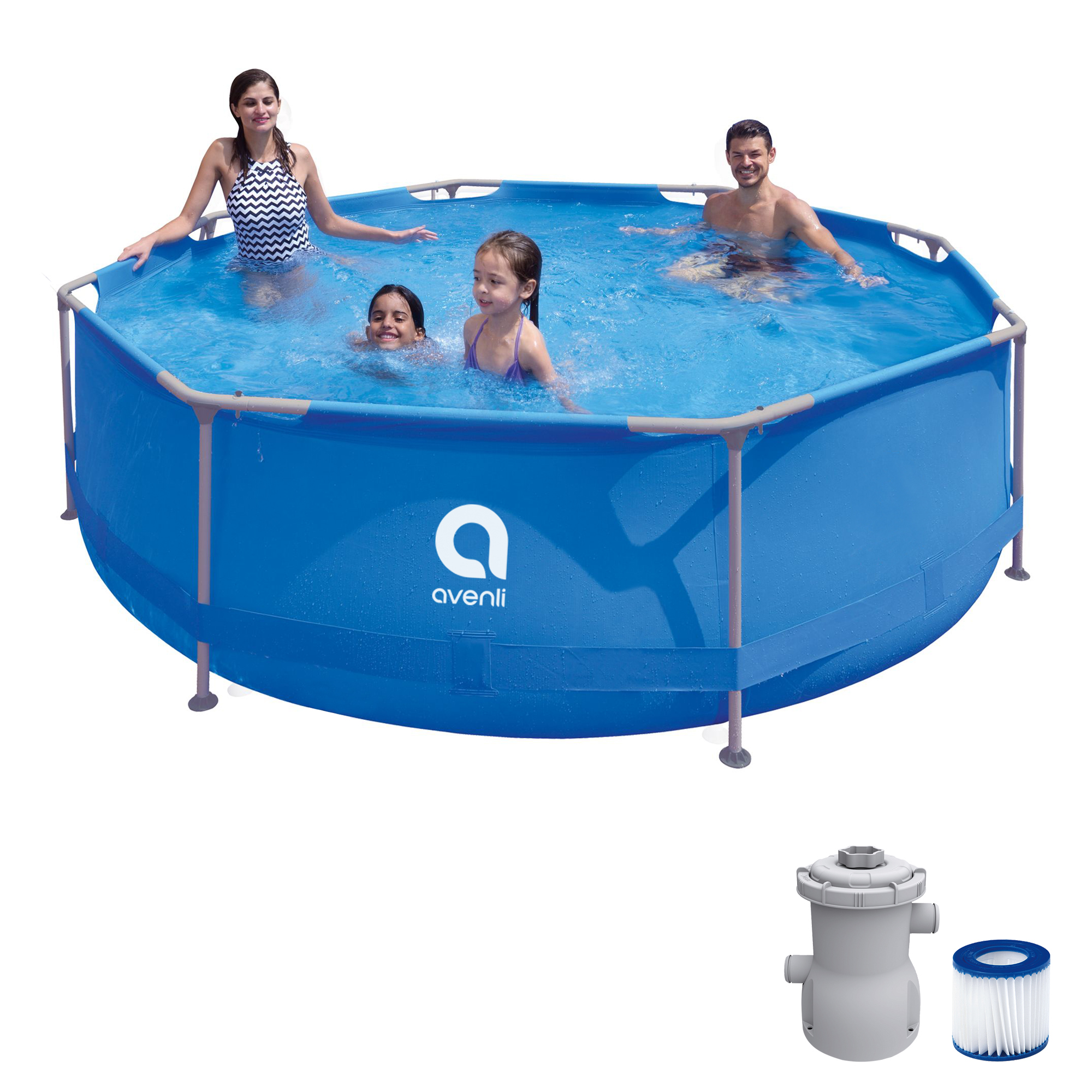 Frame Round Pool Set(Blue)