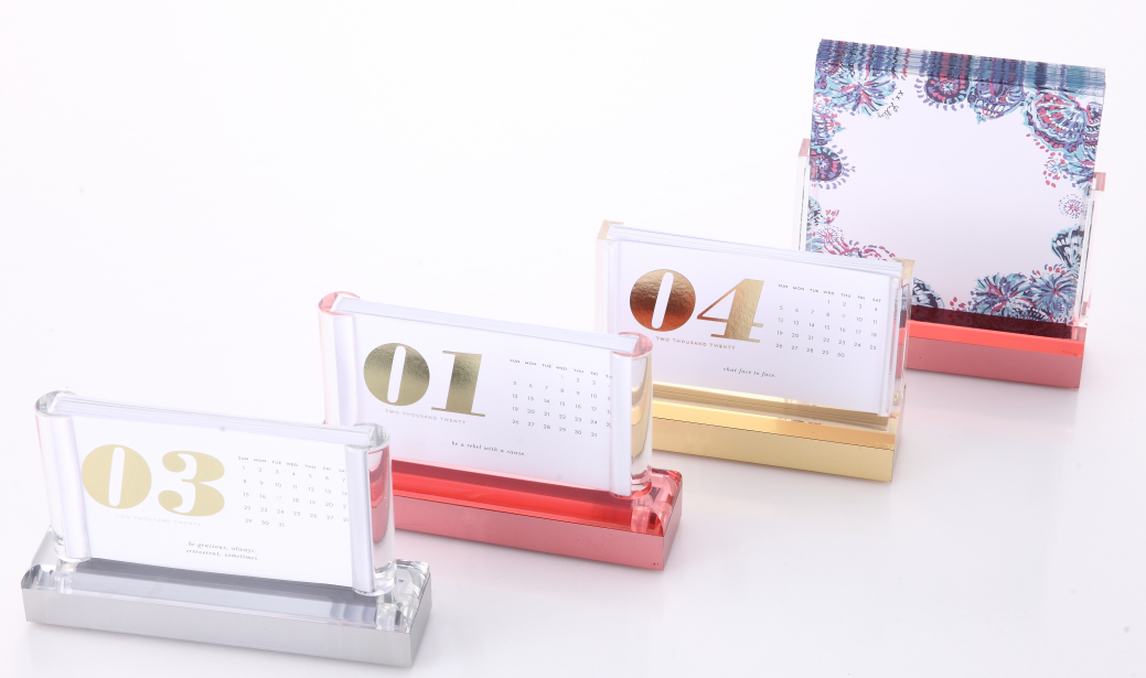 Acrylic desktop calendar