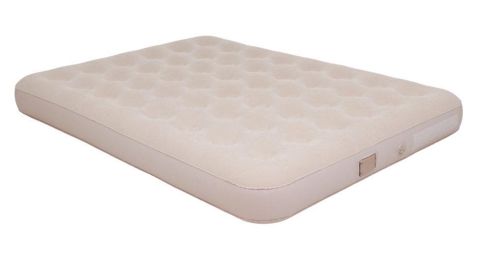 Queen Sand Whisper CloudCoil Flocked Air Mattress with ZenCharge Pump