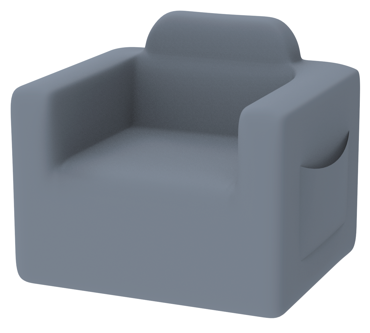 Modular Lounge Chair with Removable Fabric Cover