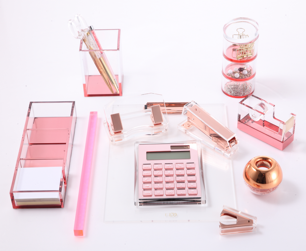 Acrylic stationery set (pink)