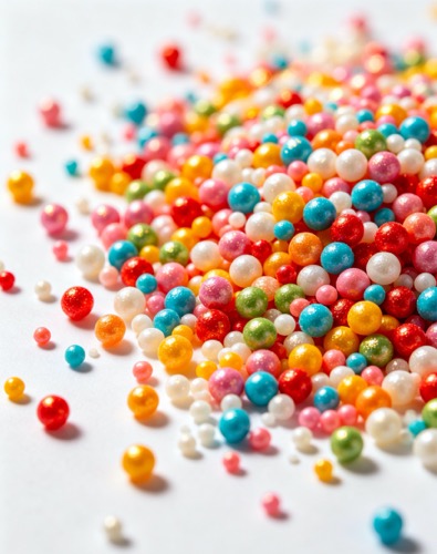 colored decorative sugar beads