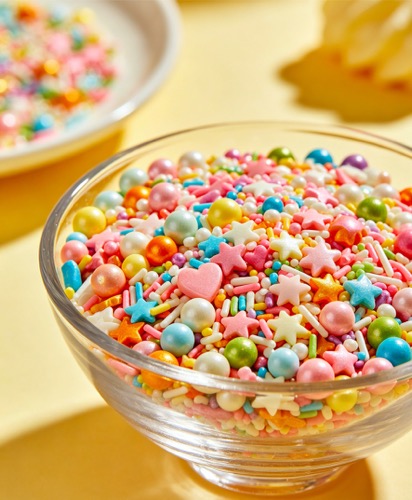 Colorful jelly sugar beads