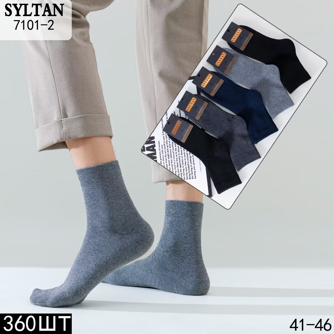 SYLTAN Assorted Colors Plain Men's Socks