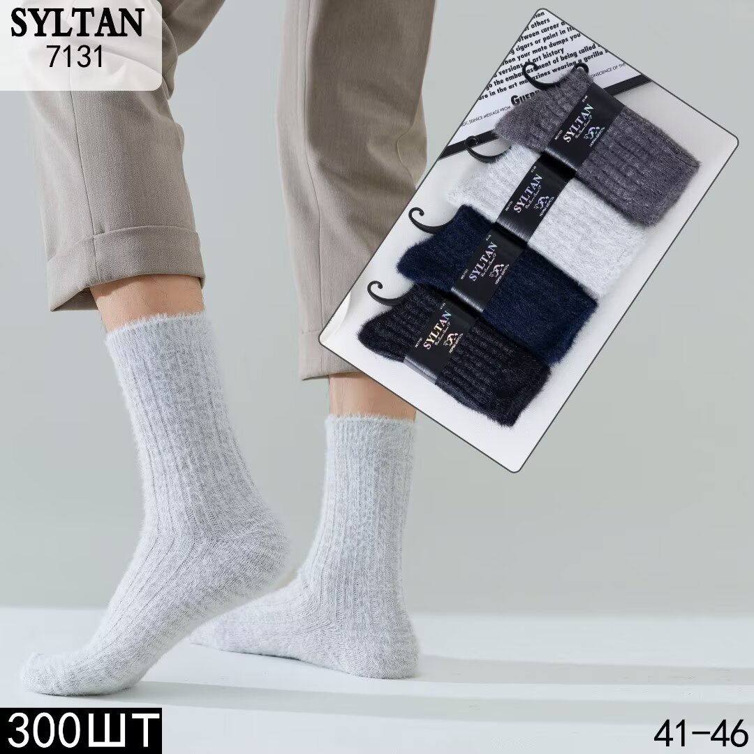 SYLTANAssorted Colors Double Needle Men's Socks