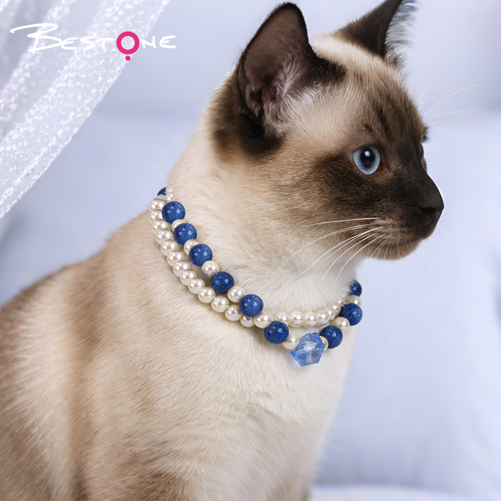 pet necklace colorful pet jewelry beaded pet necklace cute pet accessories fashionable dog necklace