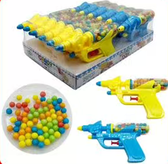 Fun water gun-shaped candies