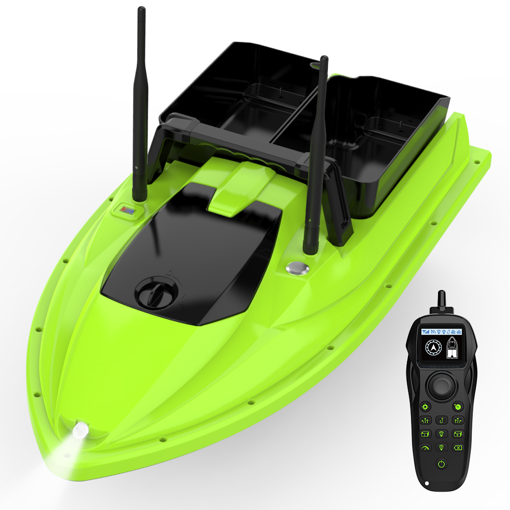 Flytec V600 Dual Hoppers Dual Antenna Hook Attach & Fishing Line Sending Smart RC BaitBoatforFishing