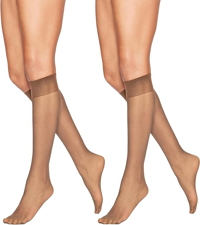 Women’s High-Stretch Nylon knee Sheer Stockings socks One Size Plus Size