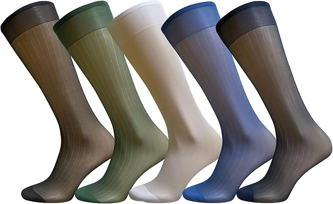Men’s High-Stretch Nylon Sheer Stockings socks One Size Plus Size