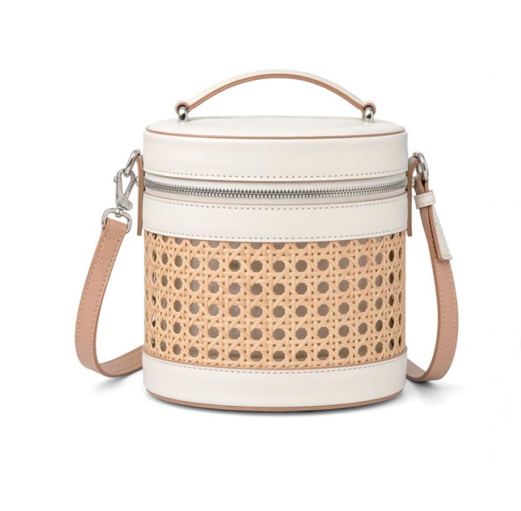 Large bamboo woven bag (white)
