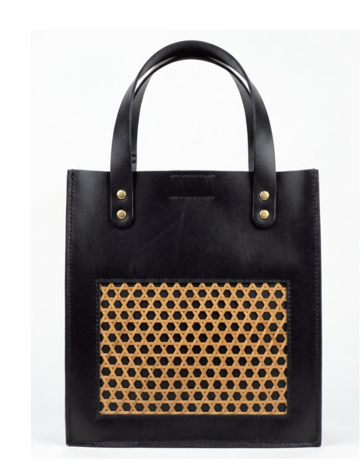 Small bamboo woven bag (black)