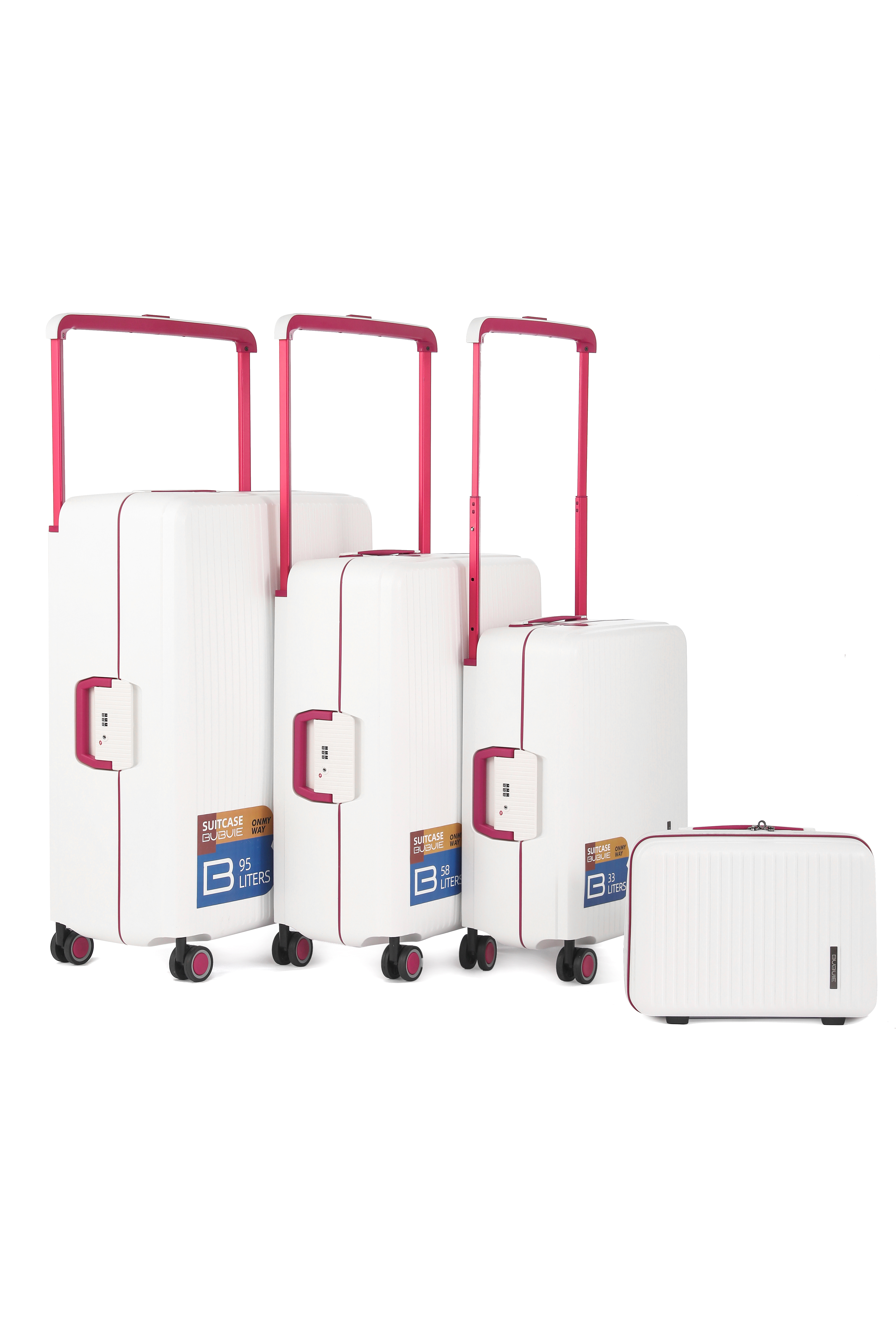 Wide-Handle PP Luggage with Buckle Locks