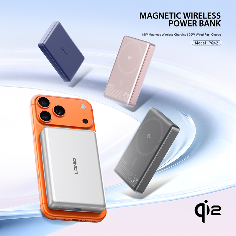 LDNIO PQ42 10000mah Qi2 Wireless Magnetic 15W Fast Charging Power bank