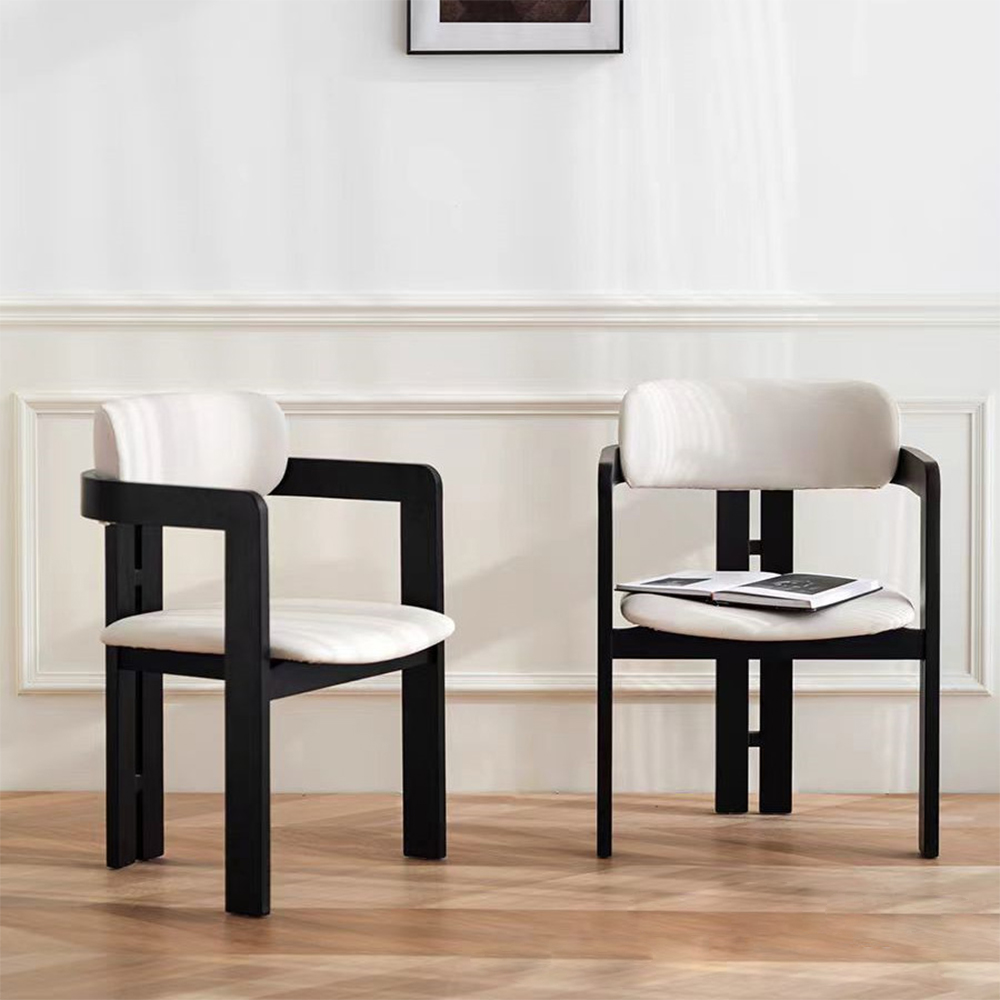 Modern Design Living Room Durable Armchair Solid Wood Chair Wooden Upholstered Dining Chair