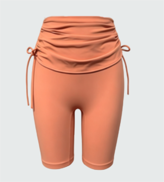 Mock Two-Piece High-Waisted Butt-Lifting Yoga Shorts