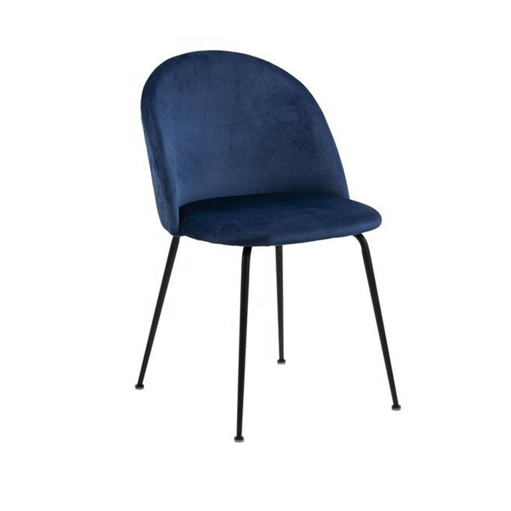 Modern Home Furniture Set of 2 Soft Pink Velvet Dining Chairs with Metal Base