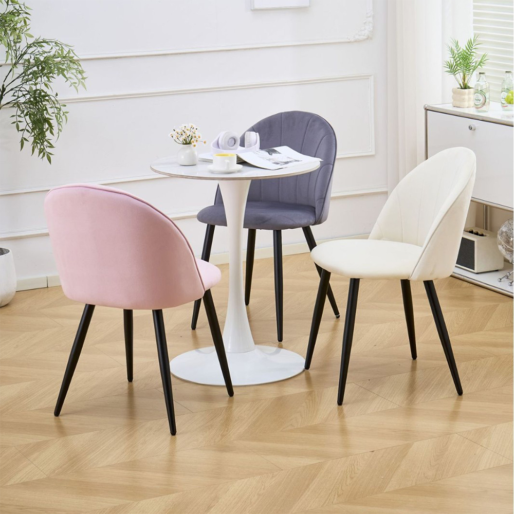 Wholesale Luxury Dinning Stable Metal Dining Chair Home Linen Upholstered Dining Chairs