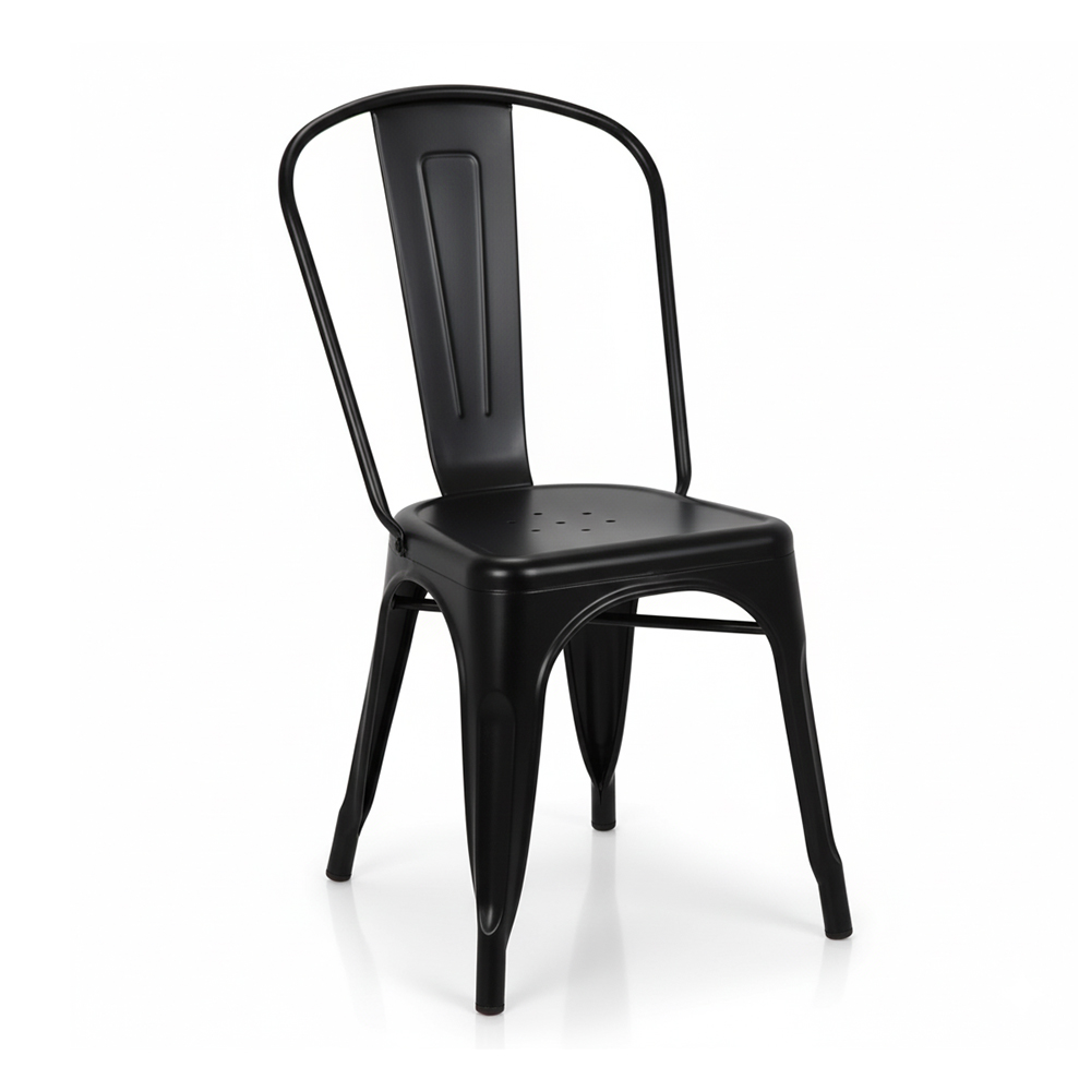 Wholesale Stackable Modern Design Vintage Industrial Steel Iron Frame Metal Chairs
