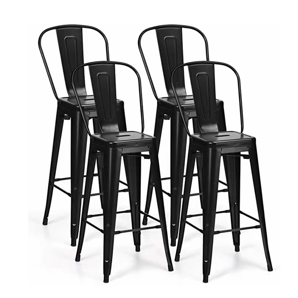 Industrial Style Antique Iron Tolixs Stackable Restaurant Metal Dinning Chair