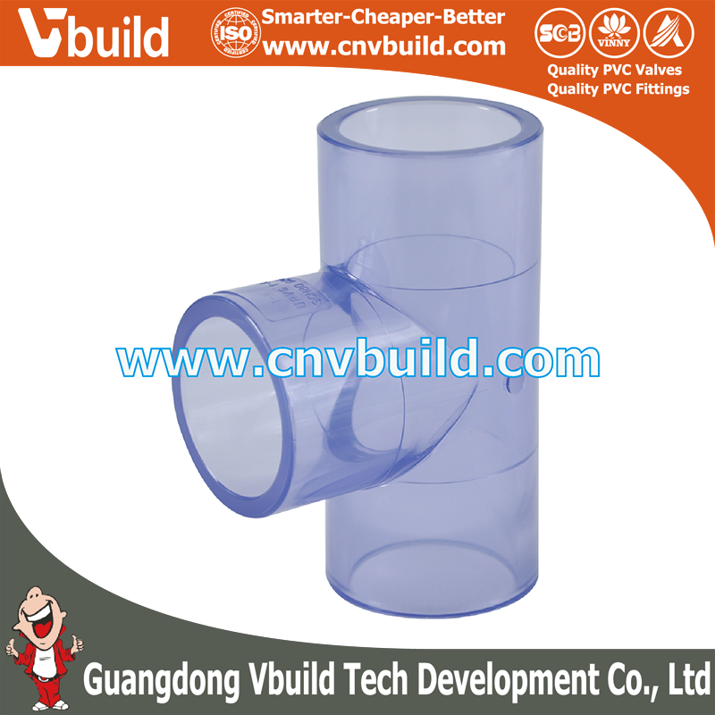 PVC Clear Pipe Fittings Transparent Tee