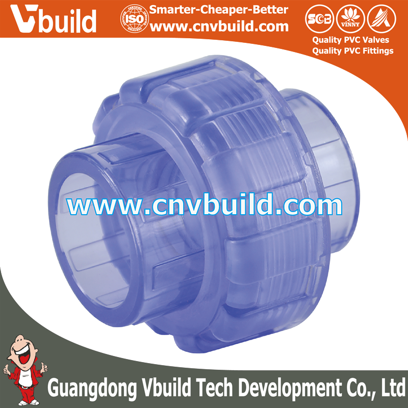 PVC Clear Pipe Fittings Transparent Socket Union