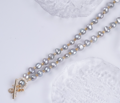 Trendy Natural Pearl Necklace Charm Simple Female Long Freshwater Pearl Necklace Fashion Jewelry