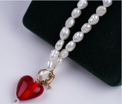 Simple Design White 6-7mm Baroque Pearl Necklace for Women Gift