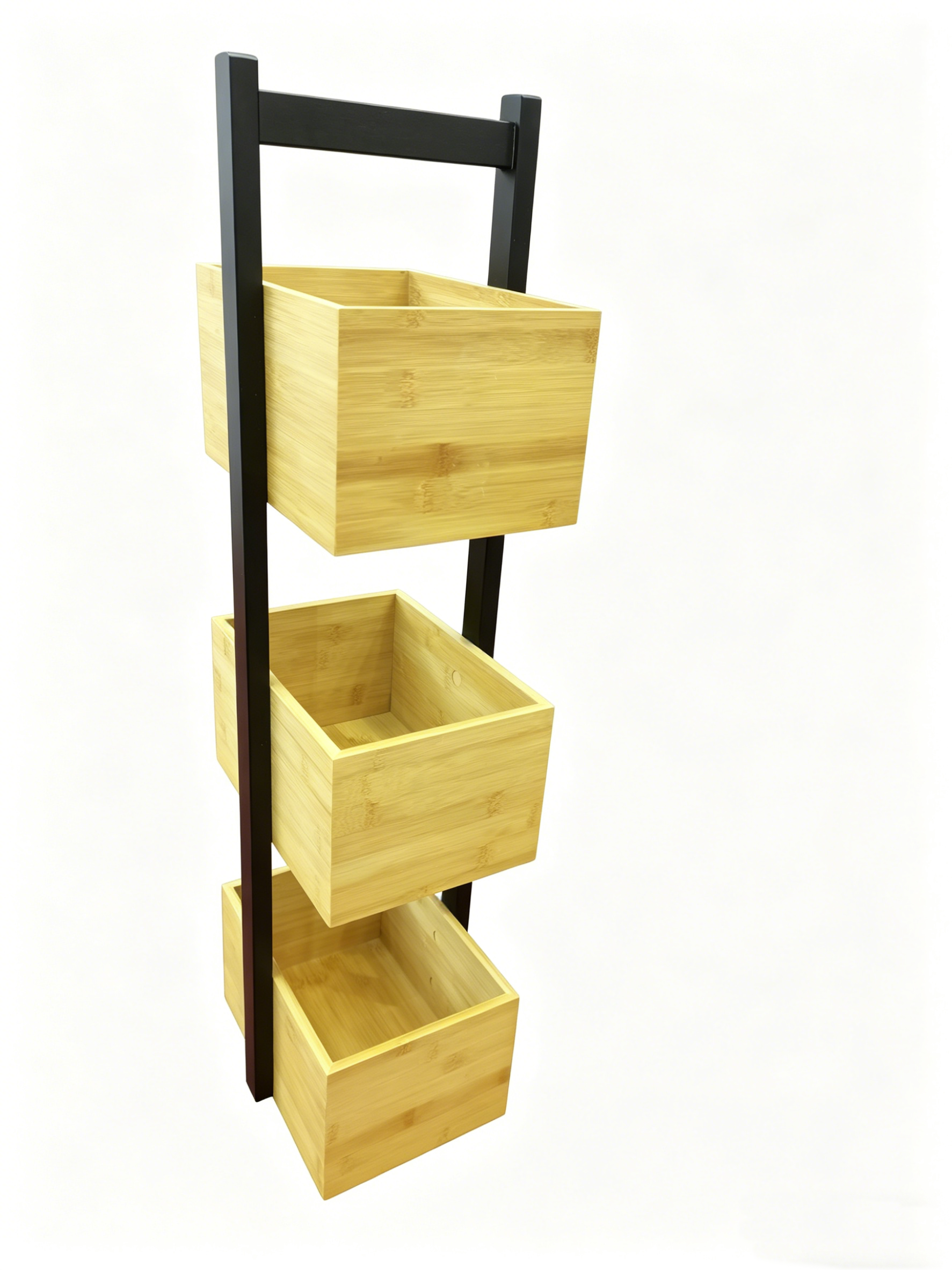 3-Tier Bamboo Vertical Storage Rack
