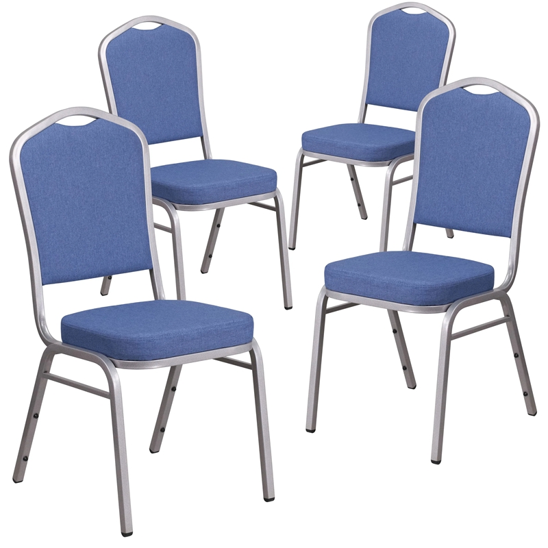 Wholesale Upholstered Blue Event Party Chairs Cheap Price Fabric Hotel Banquet Chair