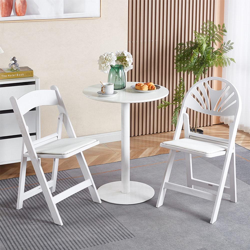 Outdoor Foldable Chair Wedding Event Plastic Wimbledon Garden Chairs White Resin Folding Chair
