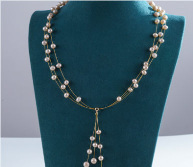 Wholesale Purple Freshwater Pearl Pendant Beaded Necklace