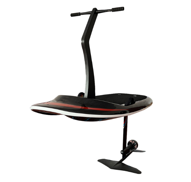 E-foil surfboard with handlebar