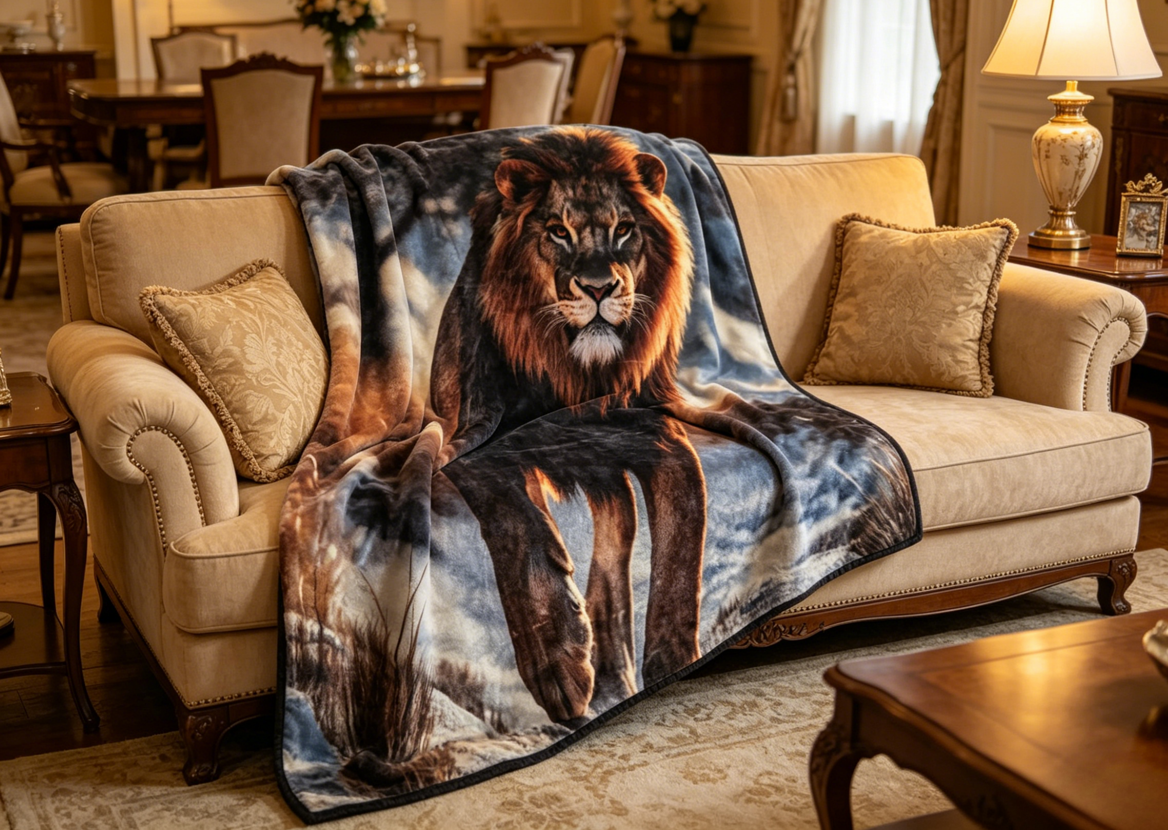 Printed flannel blanket
