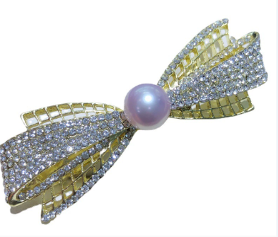 Fashion Natural Freshwater Potato Pearl Hair Clip Shiny White Pearl Hot