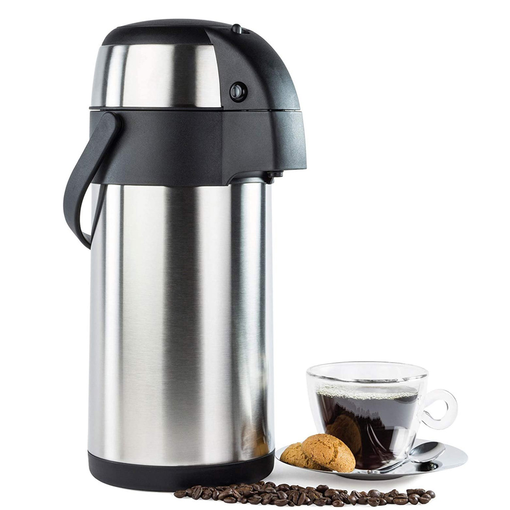 Commercial Stainless Steel Airpot Double Wall Vacuum Air Pot with Pump Thermal Coffee Hot Water