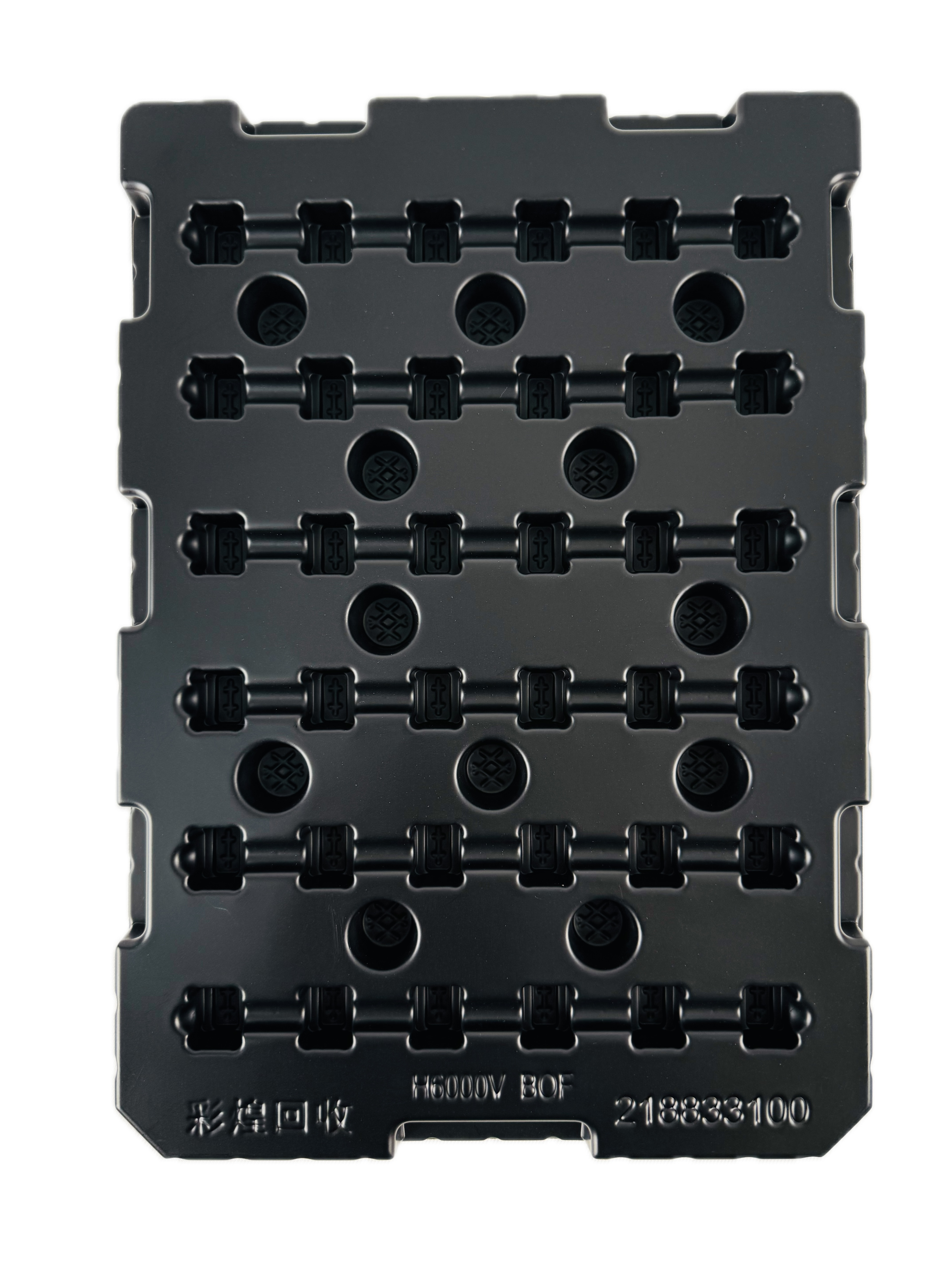 Plastic box for loading electronic components