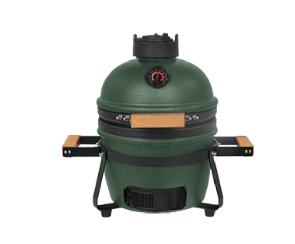 High End 13 Inch Green Color Ceramic Kamado Grill Asador Barbecue Charcoal BBQ Grills