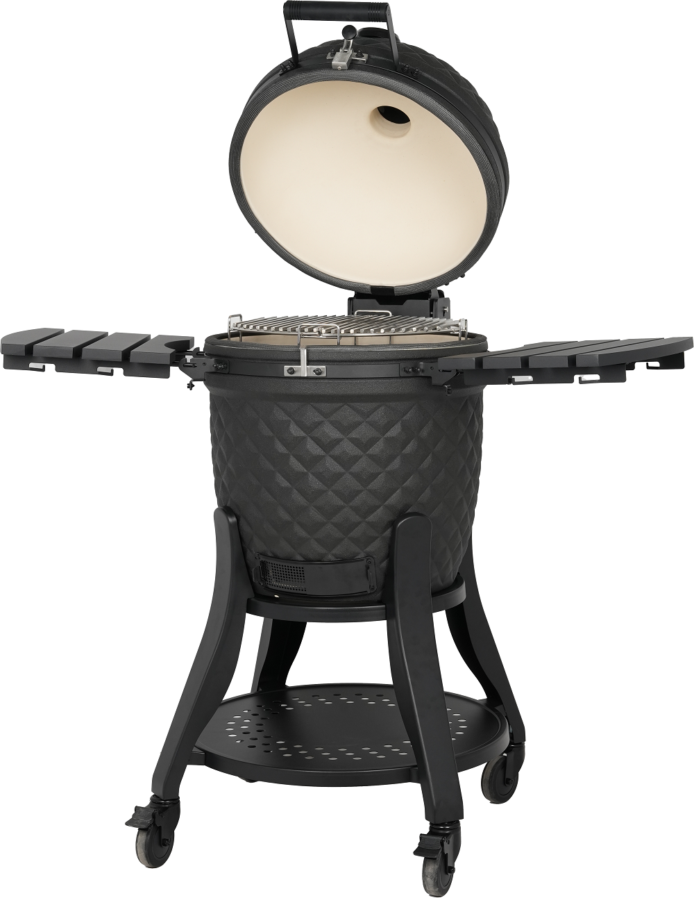 24 Inch High End Black Color Ceramic Kamado Grill Asador Barbecue Charcoal fit for outdoor garden